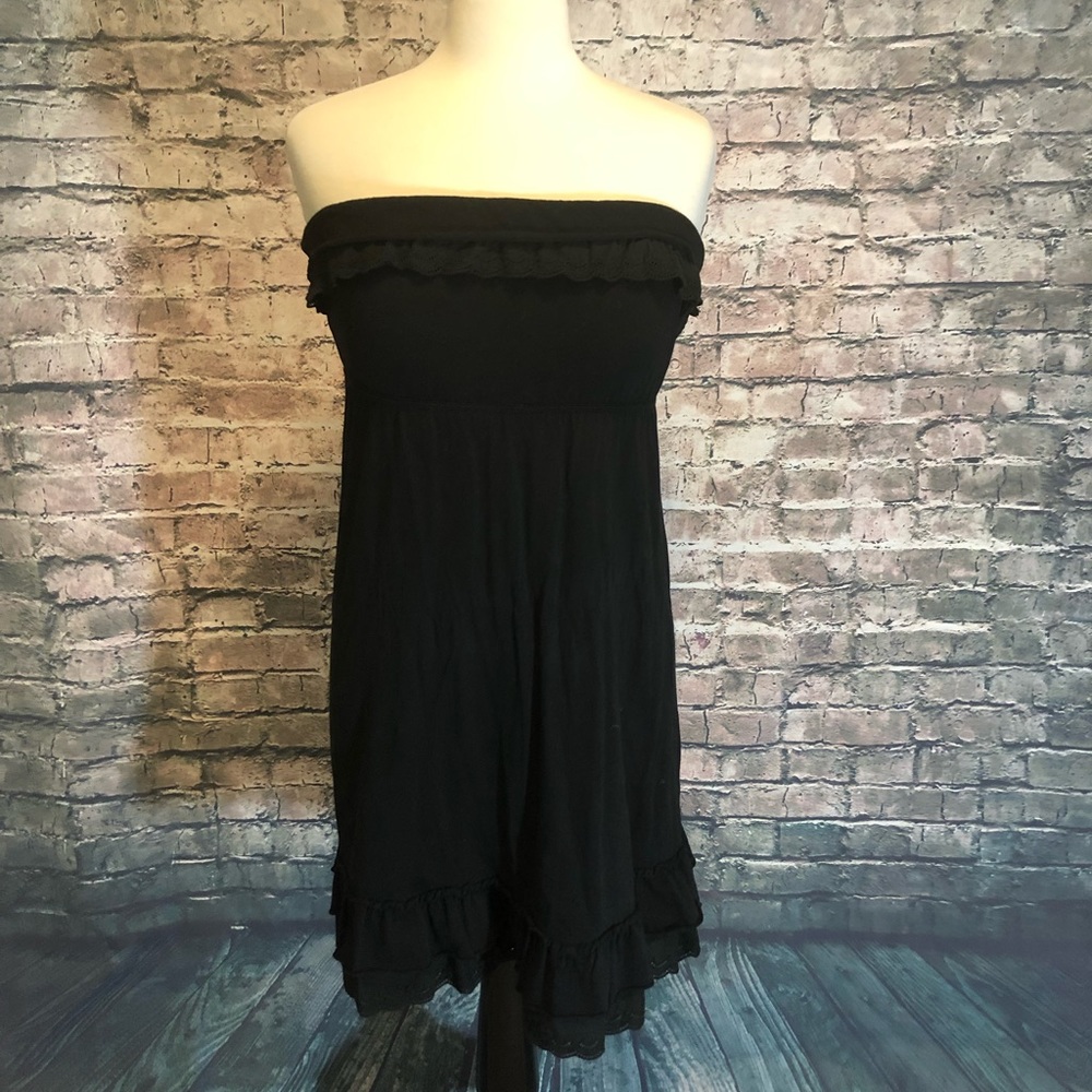 Old Navy Strapless Cotton Dress XS Black